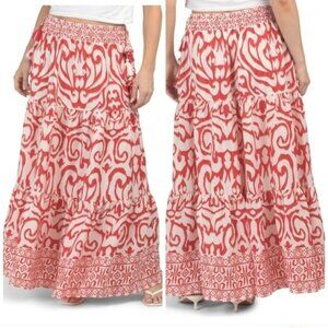 NWT Boho Skirt Calypso St Barth Tropical Long Flowy M